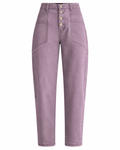 Women's High Rise Tapered Leg Pants, 30" Inseam, Stretch Cotton Blend, Sizes 0-28W