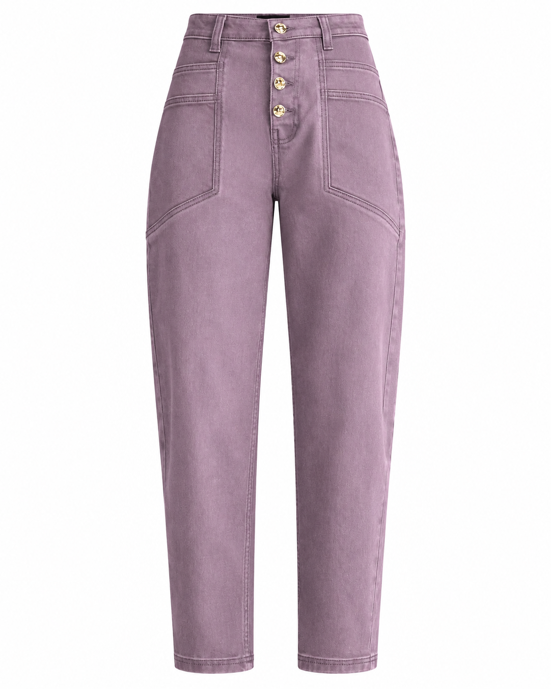 Women's High Rise Tapered Leg Pants, 30" Inseam, Stretch Cotton Blend, Sizes 0-28W