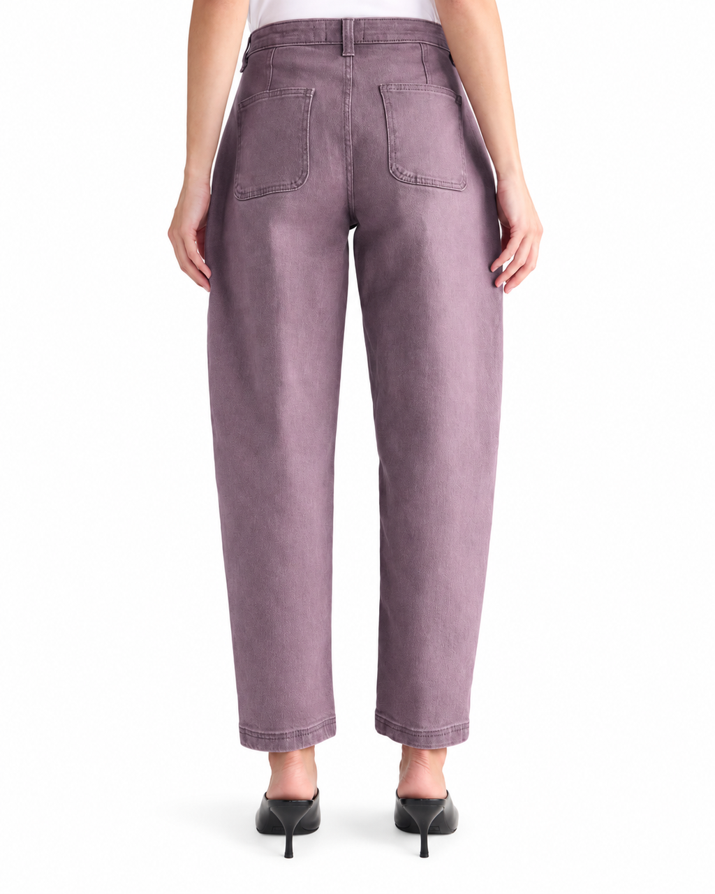 Women's High Rise Tapered Leg Pants, 30" Inseam, Stretch Cotton Blend, Sizes 0-28W