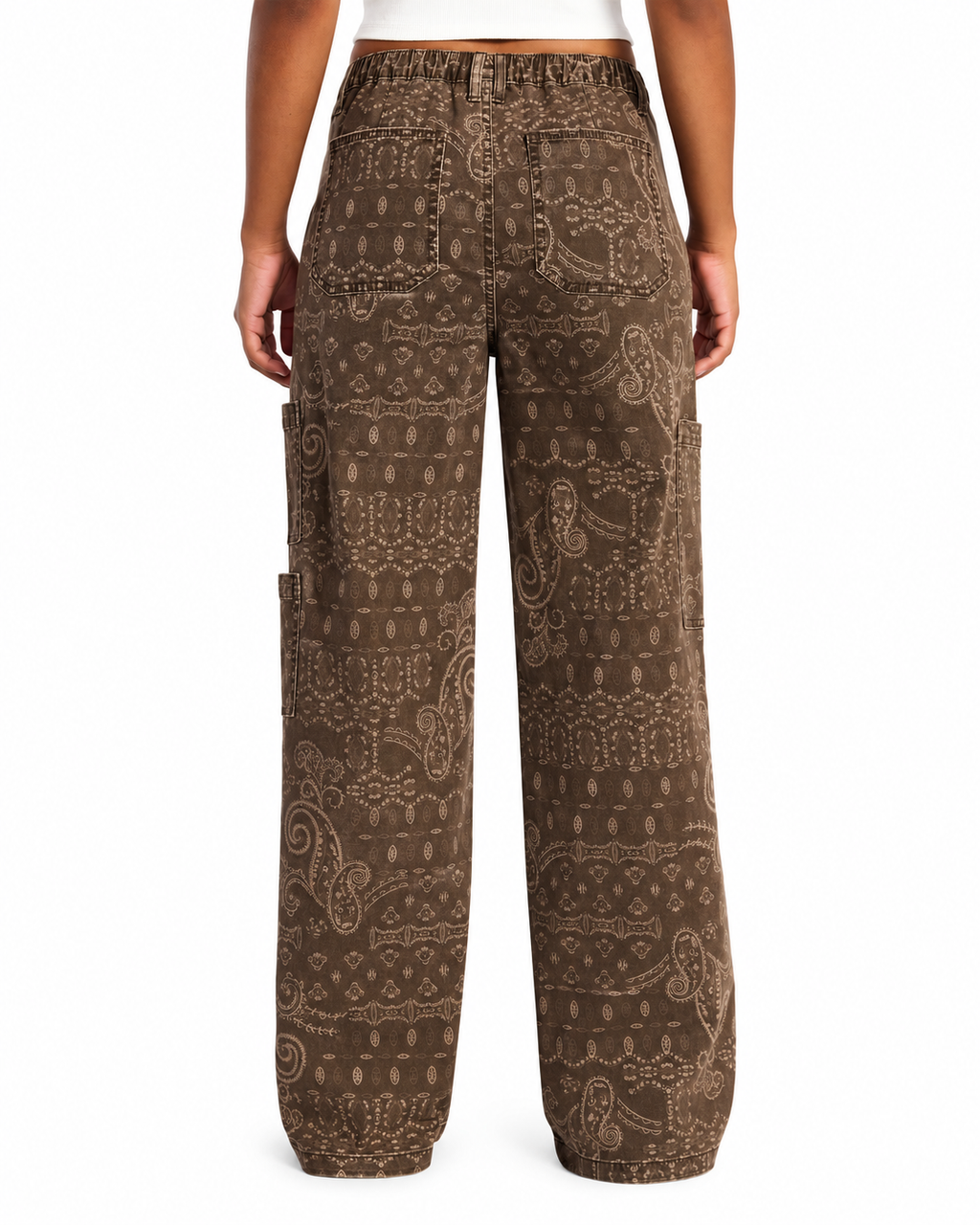 Women's Wide Leg Cargo Pants, Mid Rise, Relaxed Fit, Sizes XXS-4X